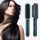 Heated Hair Brush Straightener