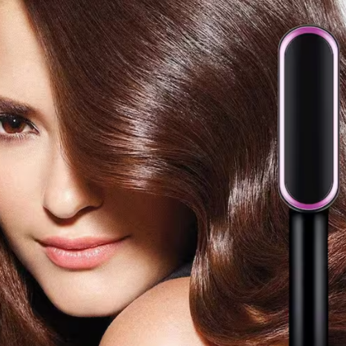 Heated Hair Brush Straightener